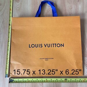 LV Louis Vuitton Paper Shopping Gift Bag - large bag (15.75 x 13.25" x 6.25”) A]